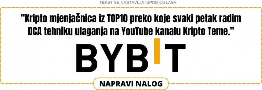 Nalog na ByBit kripto mjenjačnici kriptovalute Bitcoin i kripto ulaganje investiranje nalog na kripto mjenjačnici